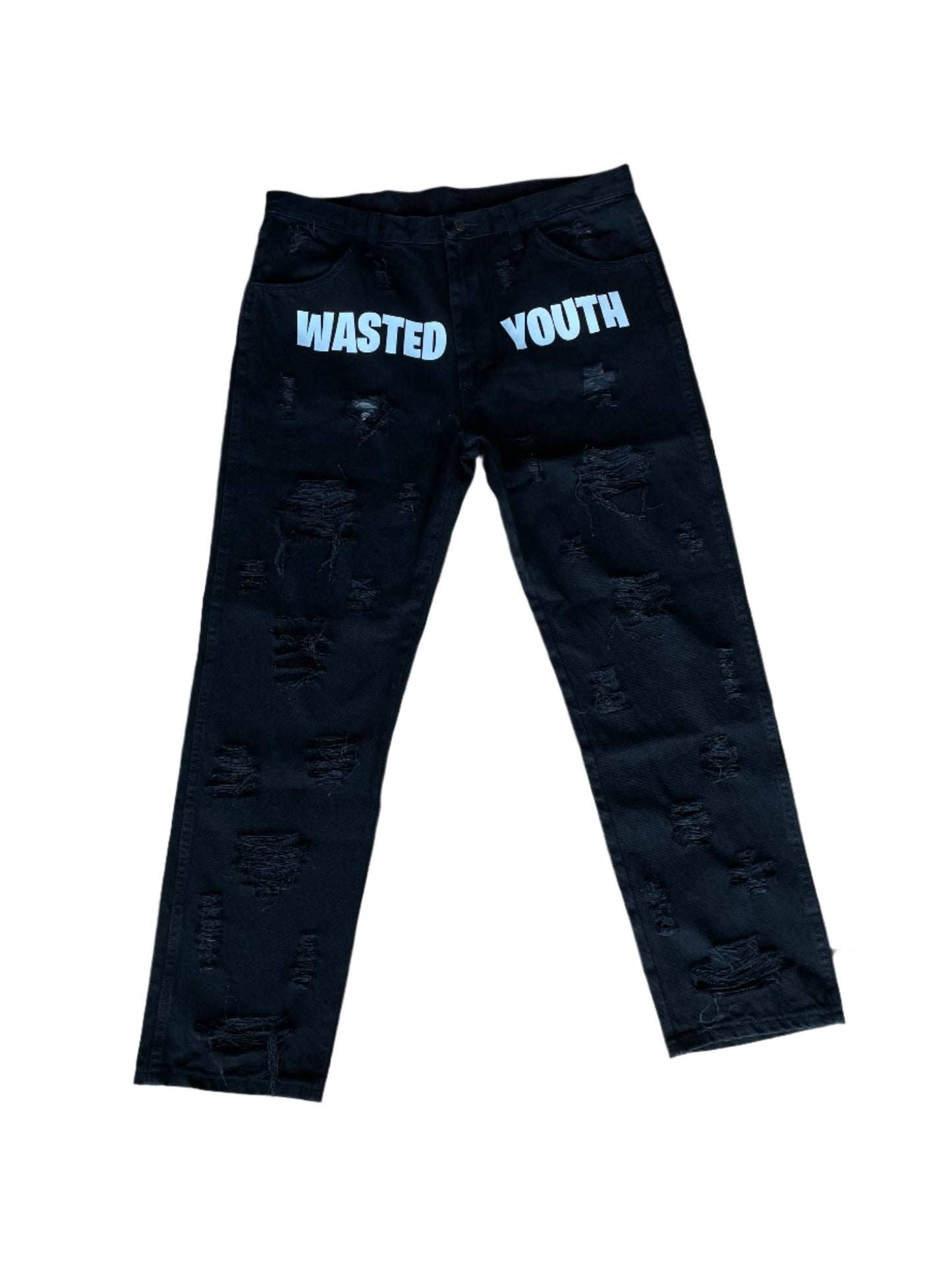 Distressed Black Jeans