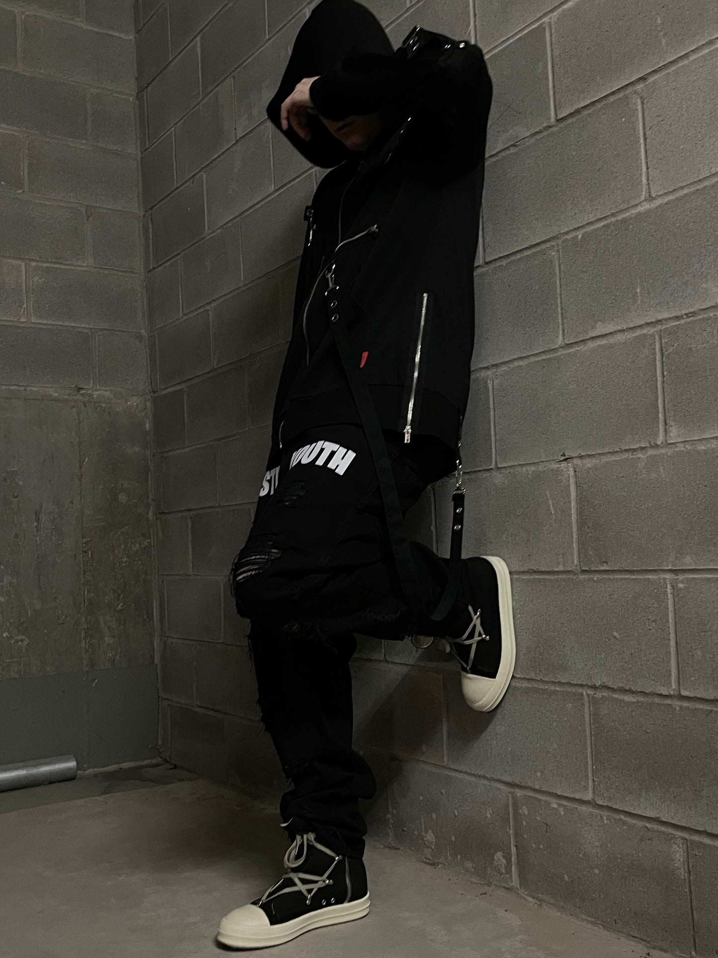 Distressed Black Jeans